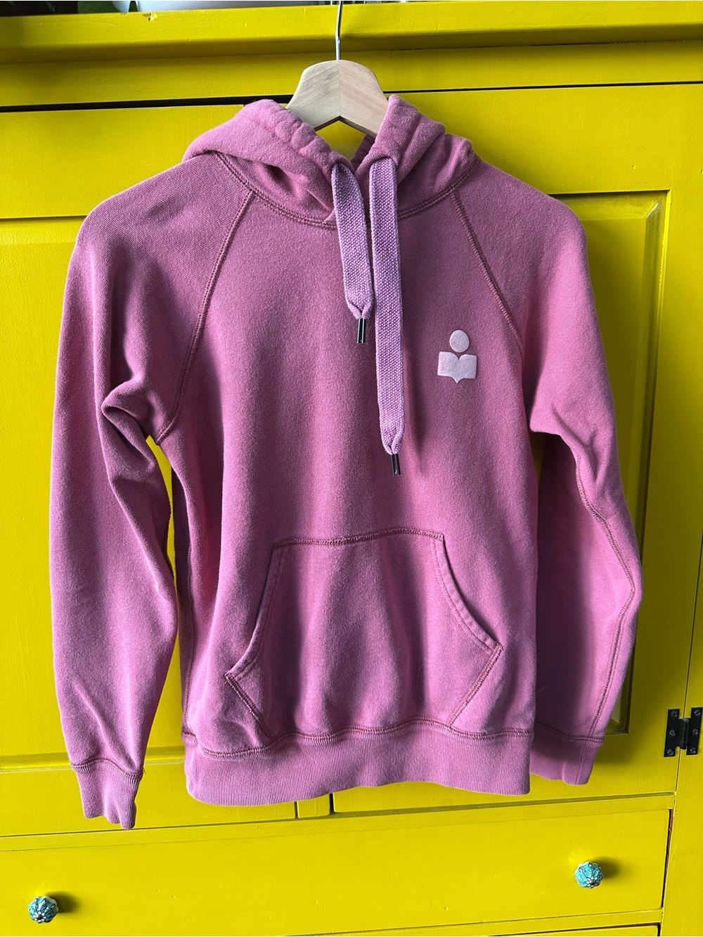 Isabel Marant Pink Pullover Hoodie with Icon Logo
